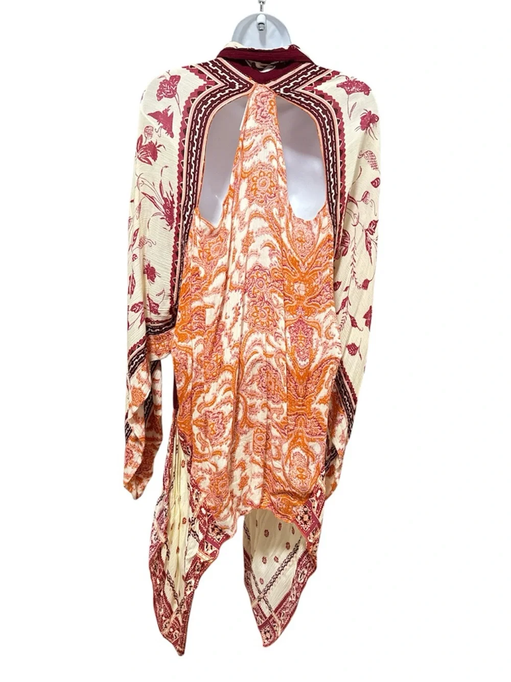 NWT Free People Cream Multi Kiss The Sky Butterfly Kiss Kimono One Size